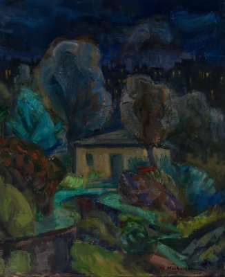 Modern Night Landscape — Oil painting, Canvas, 50.00×60.00cm — Theodoros Markellos